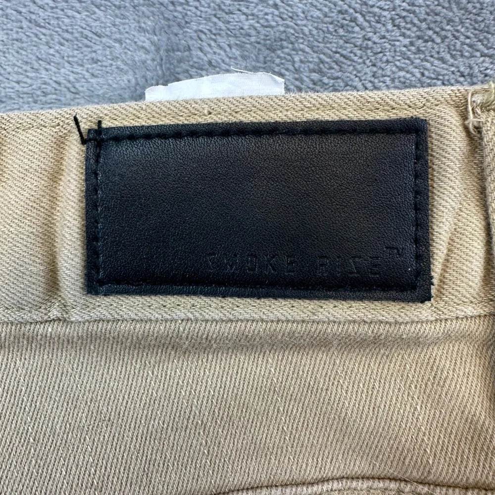 Smoke Rise Cargo Moto Jeans Mens Size 38x32 Khaki Tan Tactical Moto